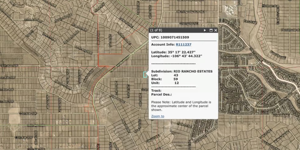 Land for Sale in Albuquerque New Mexico 87144
